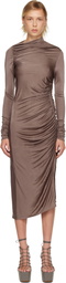 Rick Owens Lilies Purple Concordians Svita LS Midi Dress