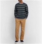 Saturdays NYC - Lee Striped Cotton and Cashmere-Blend Sweater - Gray