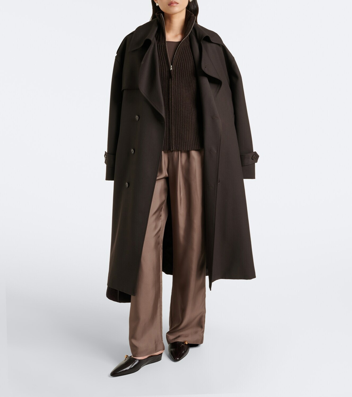Jardin des Orangers Wool and cashmere zip-up cardigan