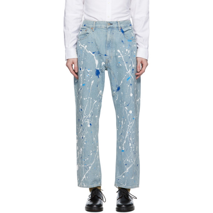 Photo: Junya Watanabe Blue Paint Splatter Jeans