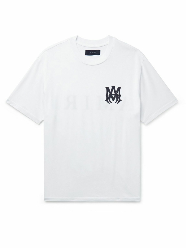 Photo: AMIRI - Logo-Print Cotton-Jersey T-Shirt - White