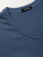 TOM FORD - Stretch-Cotton Jersey T-Shirt - Blue