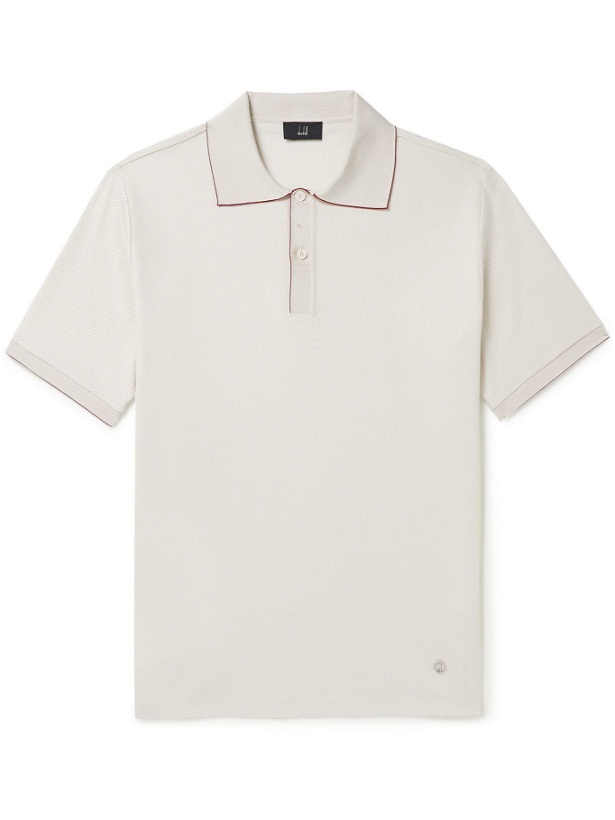 Photo: DUNHILL - Cotton-Piqué Polo Shirt - Neutrals
