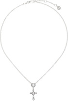 Stolen Girlfriends Club SSENSE Exclusive Silver Gothic Love Drop Necklace