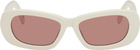 Palm Angels White Dana Sunglasses