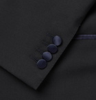 Thom Sweeney - Midnight-Blue Slim-Fit Satin-Trimmed Wool Tuxedo Jacket - Men - Navy