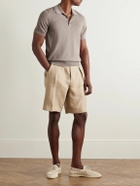 Purdey - Tantallon Slim-Fit Merino Wool Polo Shirt - Neutrals