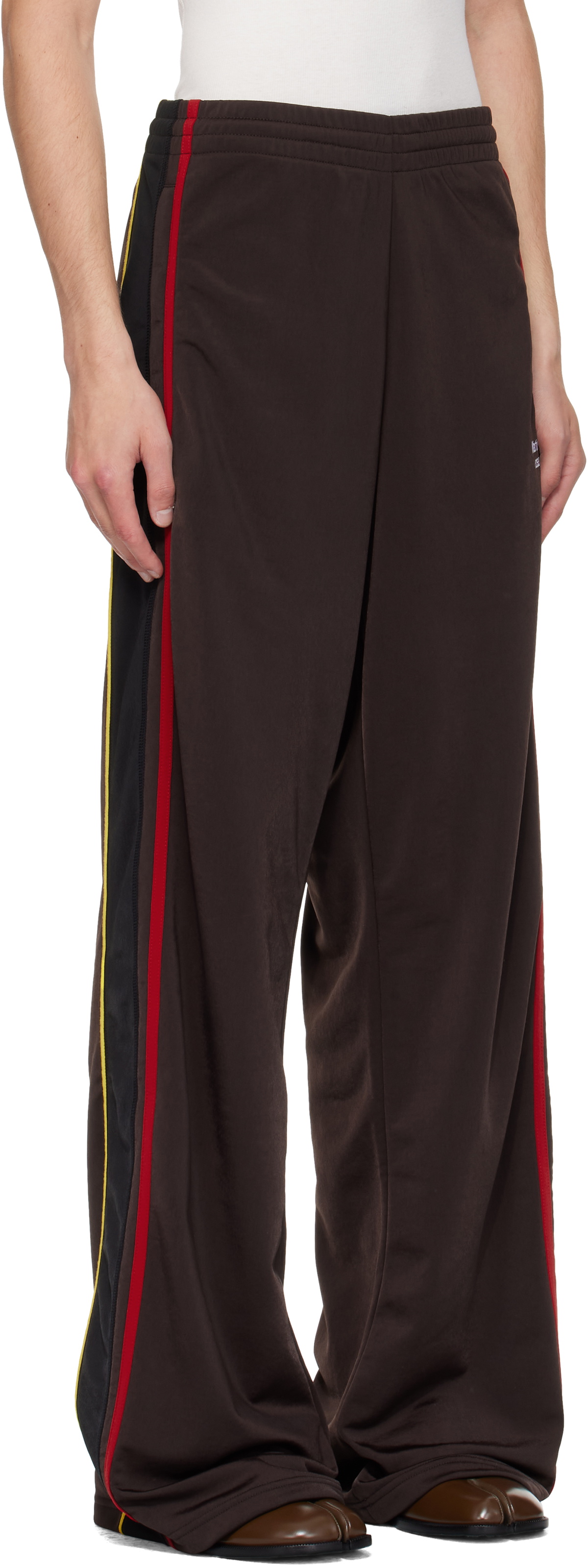 Martine Rose Brown Wide Leg Track Pants