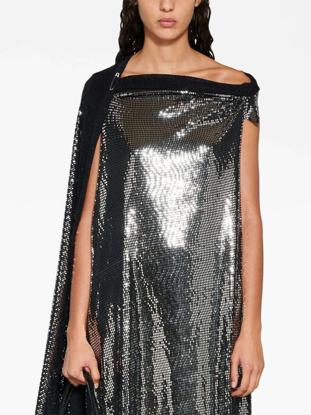 BALENCIAGA - Metallic Effect Midi Dress Balenciaga