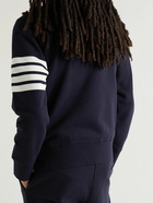 Thom Browne - Slim-Fit Striped Loopback Cotton-Jersey Sweatshirt - Blue