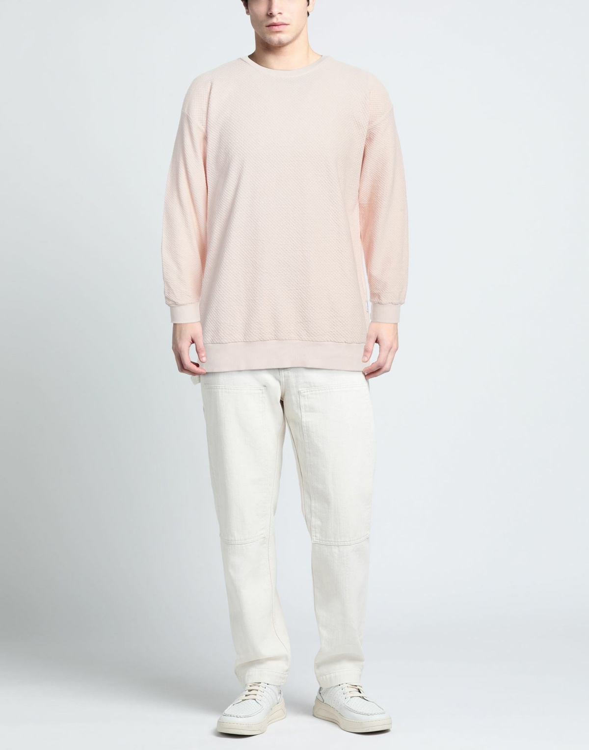 Crossley Mens Sweatshirt in Light pink