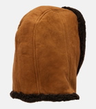 Yves Salomon Shearling-trimmed suede hood