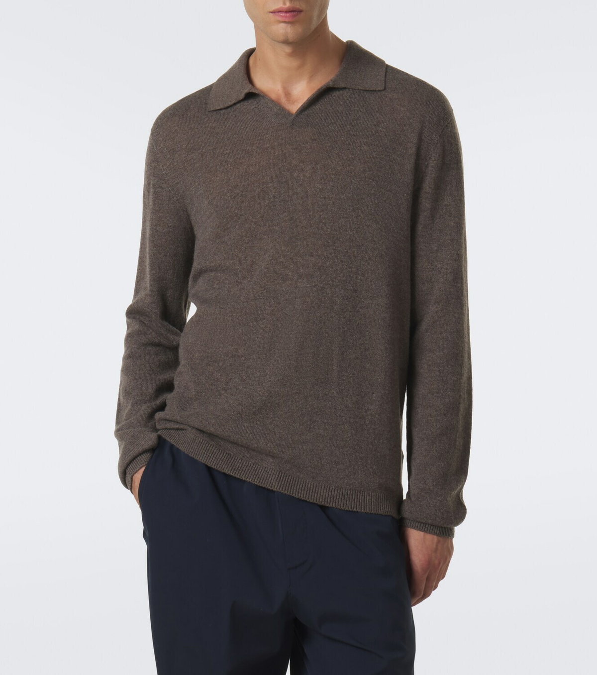 The Row Ripley cashmere polo sweater