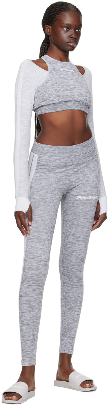 Palm Angels Gray Seamless Leggings