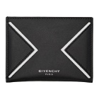 Givenchy Black and White V Lines Card Holder
