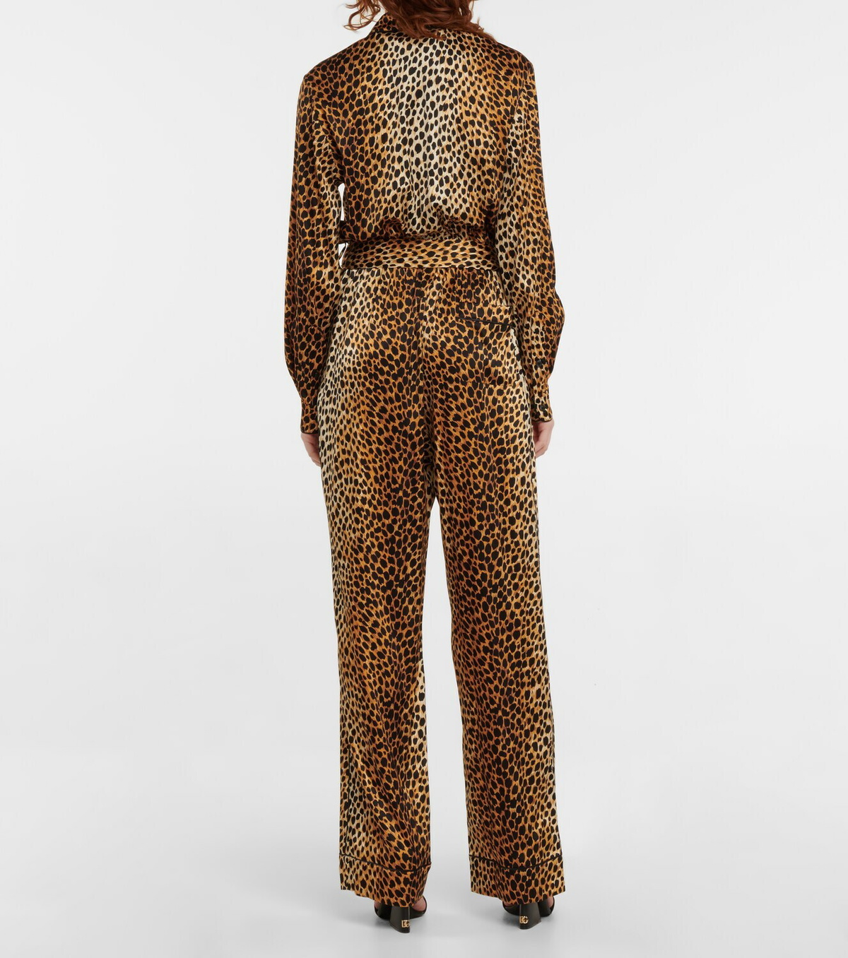 Dolce & Gabbana Black White Viscose Zebra Pattern Jumpsuit