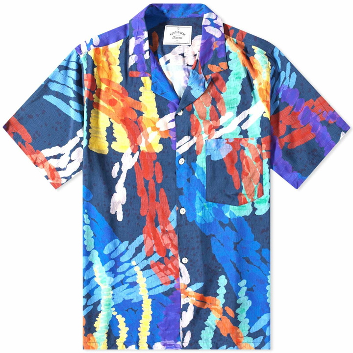 Photo: Portuguese Flannel Men's Coral Reef Vacation Shirt in Blue/Multi