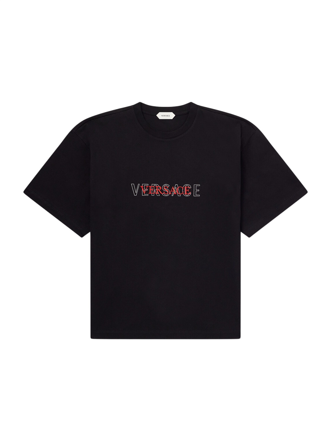 Versace - Crystal-Embellished Logo-Embroidered Cotton-Jersey T