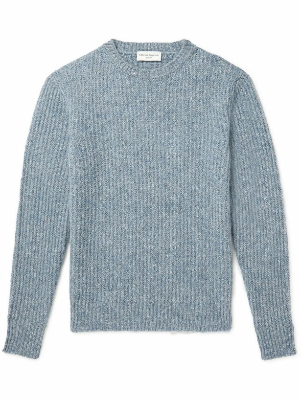 Photo: Officine Générale - Marco Ribbed Wool-Blend Sweater - Blue