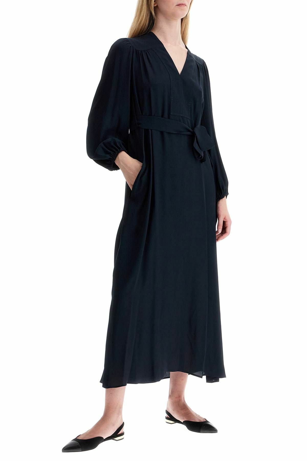WEEKEND MAX MARA silk blend elixir dress Blue