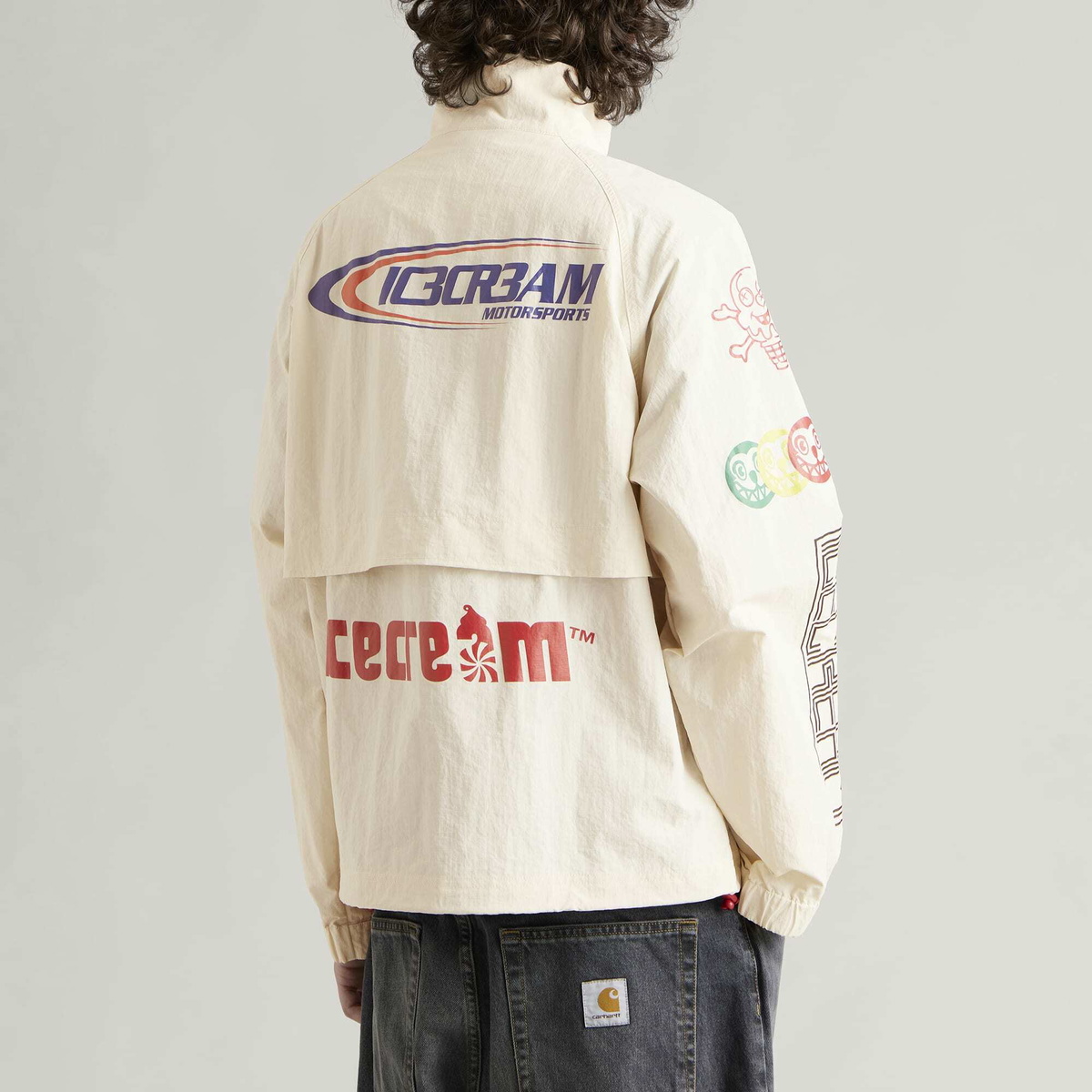 ICECREAM Men's Pit Crew Ripstop Jacket in Ecru