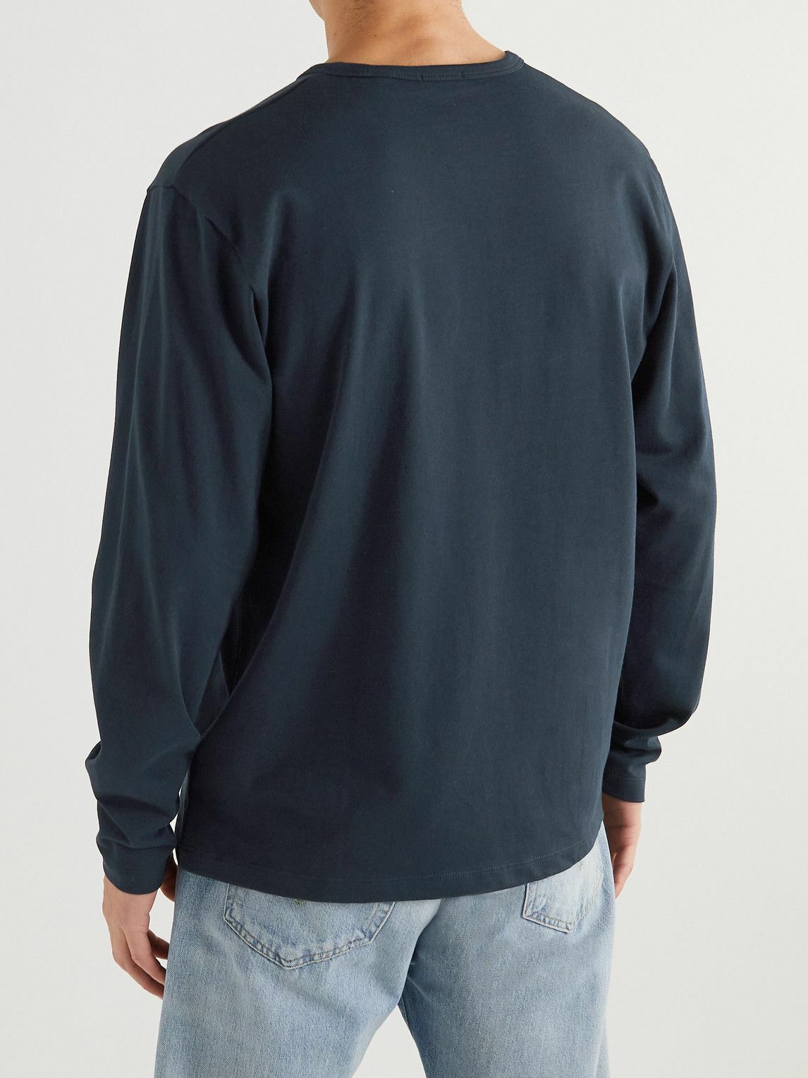 Handvaerk - Pima Cotton-Jersey T-Shirt - Blue