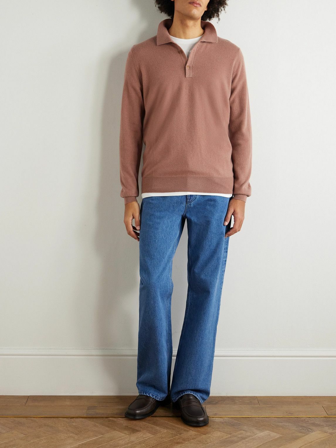 Ghiaia Cashmere - Cashmere Polo Shirt - Pink