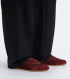 Jil Sander Etage suede-trimmed velvet sneakers