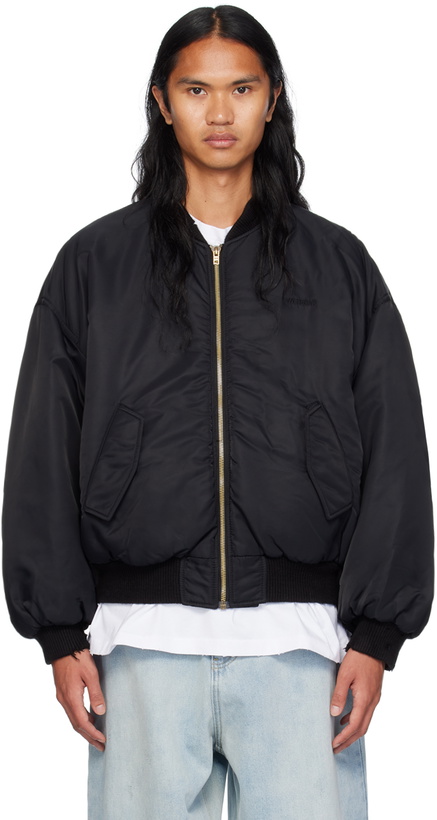 Photo: We11done Black Destroyed Bomber Jacket