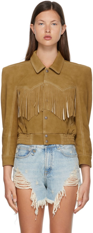 Photo: R13 Yellow Fringe Western Bomber Jacket