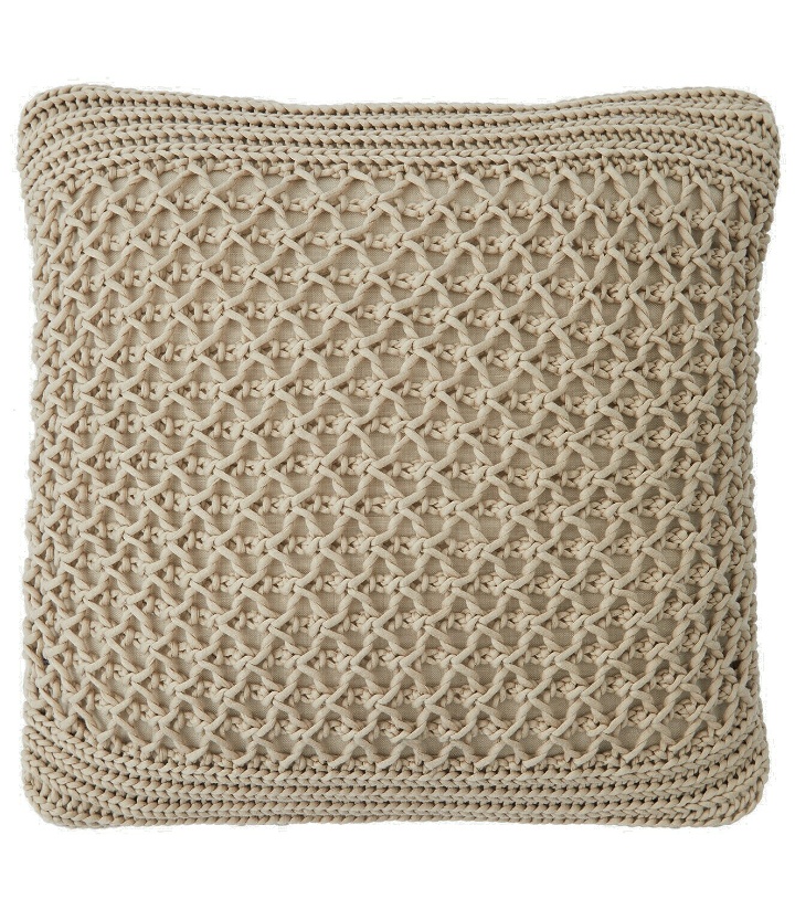 Photo: Brunello Cucinelli - Cable-knit cotton cushion