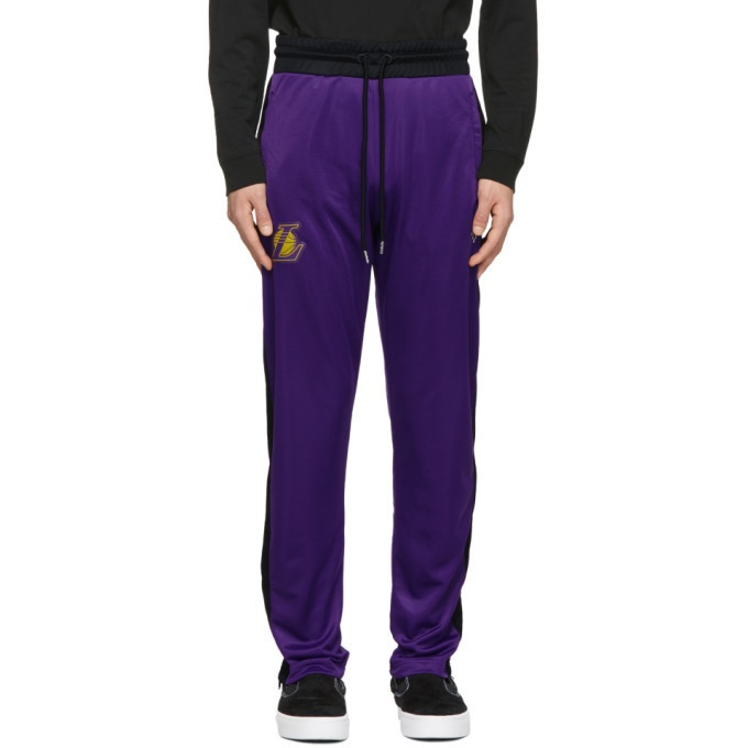 Photo: Marcelo Burlon County of Milan Purple and Black NBA Edition LA Lakers Track Pants