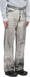 CAMPERLAB Gray Paint Print Jeans