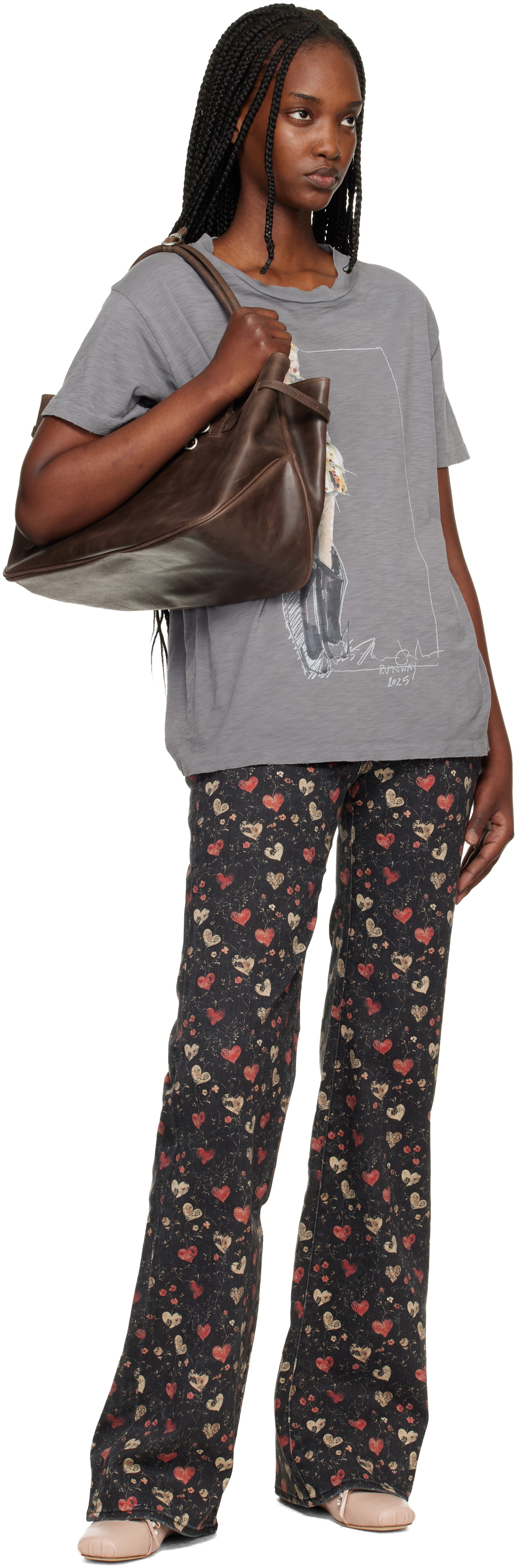 MARGESHERWOOD Brown Grandma Used Large Tote