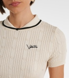 Valentino Logo cotton-blend top