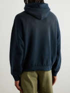 Remi Relief - Printed Cotton-Jersey Hoodie - Black