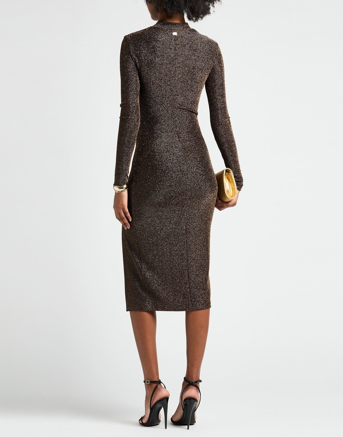Just Cavalli Womens Midi dress in Gold