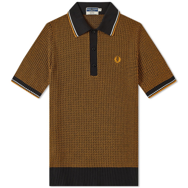 Photo: Fred Perry Reissues Two Colour Texture Knit Polo