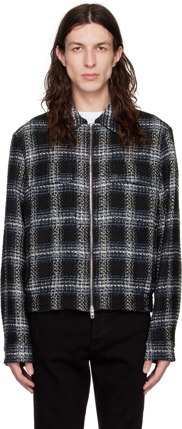 AMIRI Black & White Shadow Plaid Jacket Amiri