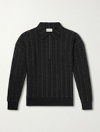 Oliver Spencer - Lorimer Cotton-Blend Jacquard Half-Zip Sweater - Black