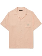 Desmond & Dempsey - Camp-Collar Linen Pyjama Shirt - Pink