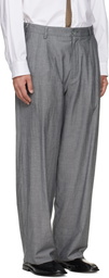 Magliano Gray Zipped Double Pleats Trousers