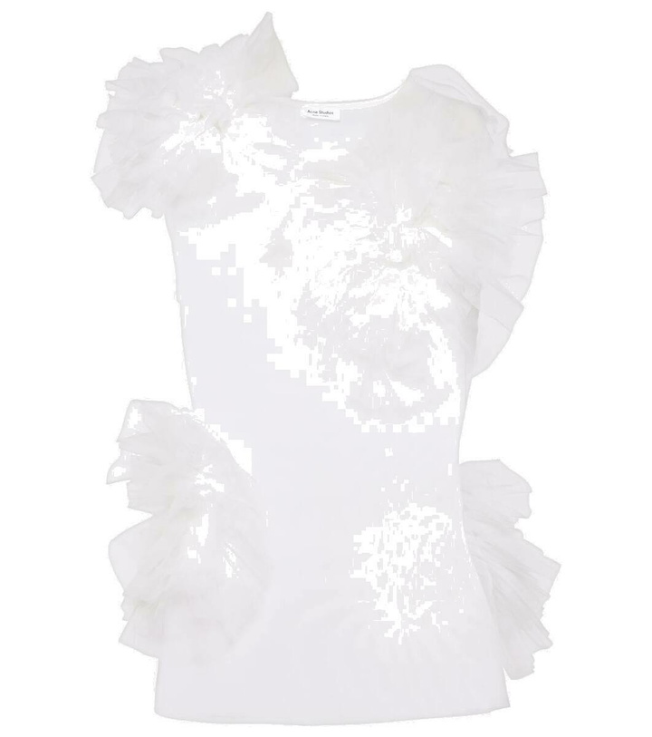 Photo: Acne Studios Ruffled mesh tank top