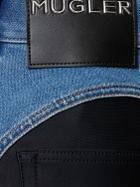 MUGLER Cotton Denim Shorts