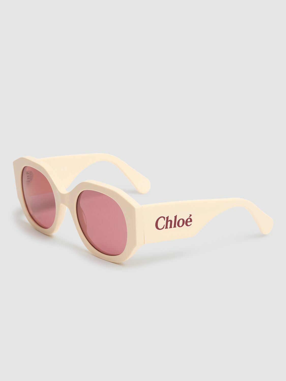 ● CHLOE ● サングラス Round Pink / Brown / 55mm Women's Metal Round Sunglasses Pink Gold Orange - Chloé