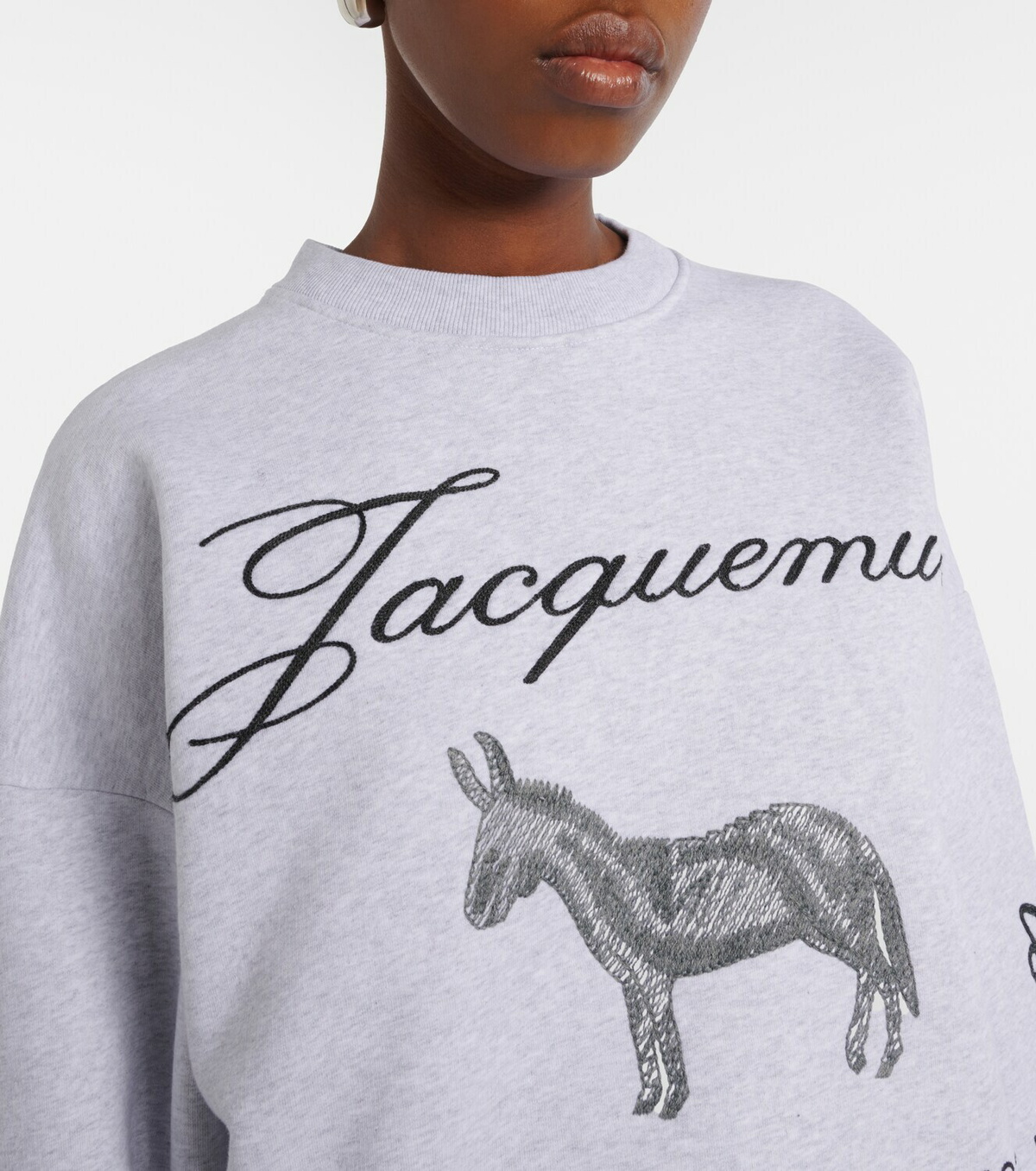Jacquemus Ane embroidered cotton sweatshirt