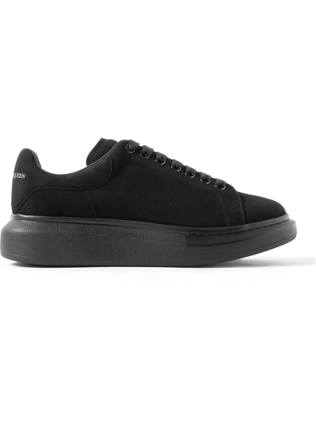 Photo: Alexander McQueen - Exaggerated-Sole Suede Sneakers - Black