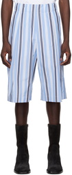 Dries Van Noten Blue Striped Shorts