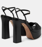 Aquazzura Twist Plateau 120 leather platform sandals