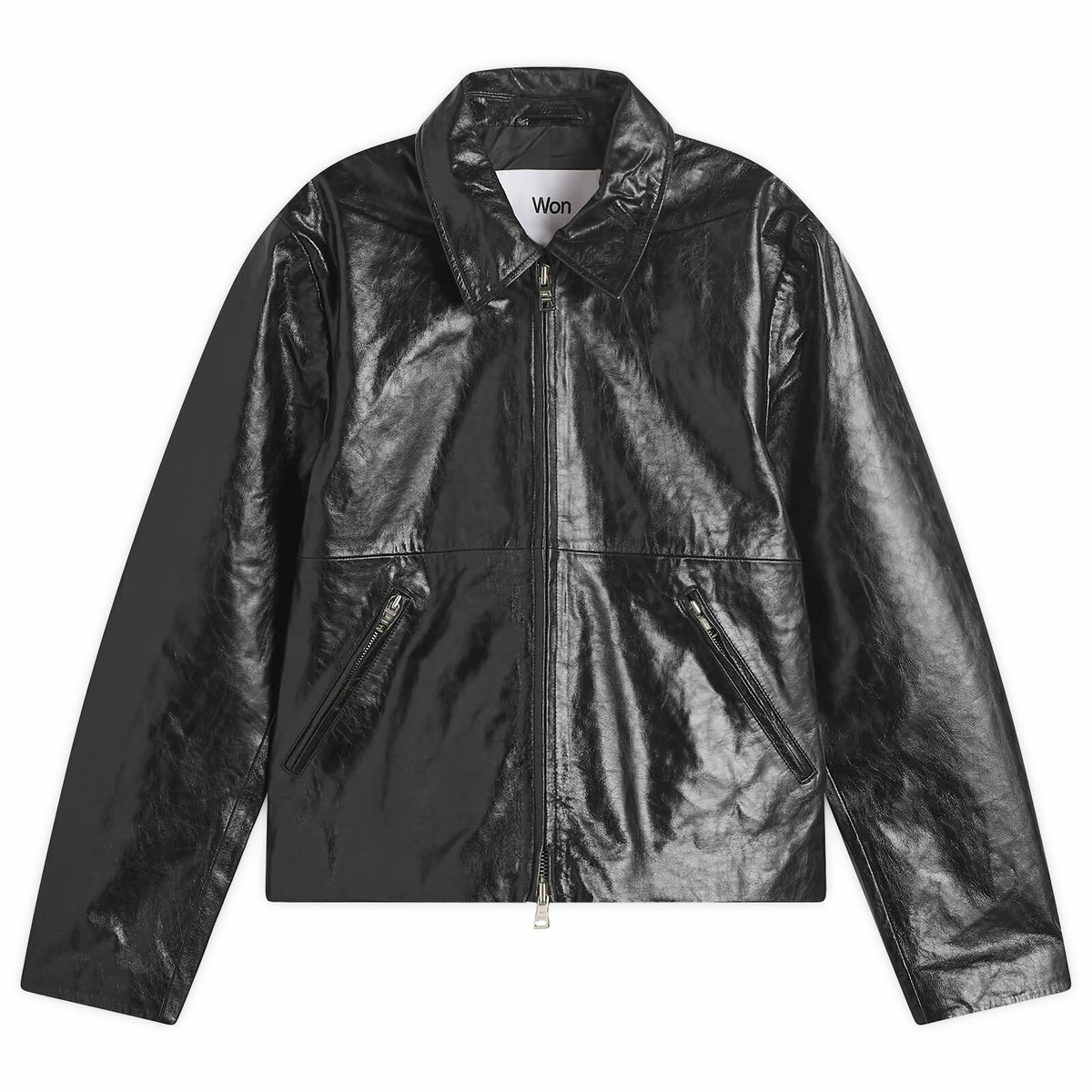 Won Hundred Men's Dutton Leather Jacket in Black